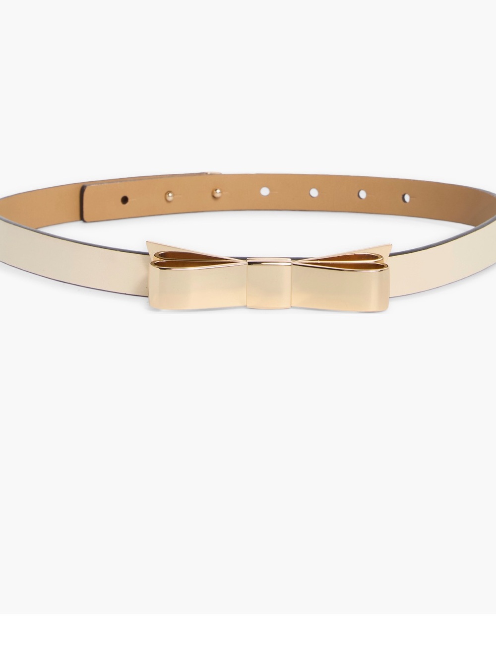 Kate Spade Metal Bow Leather Belt